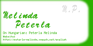 melinda peterla business card